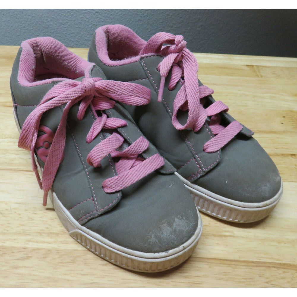 Girls Heelys Shoes Grey Pink Youth Size US 2 Style‎ 770050  20.0 cm